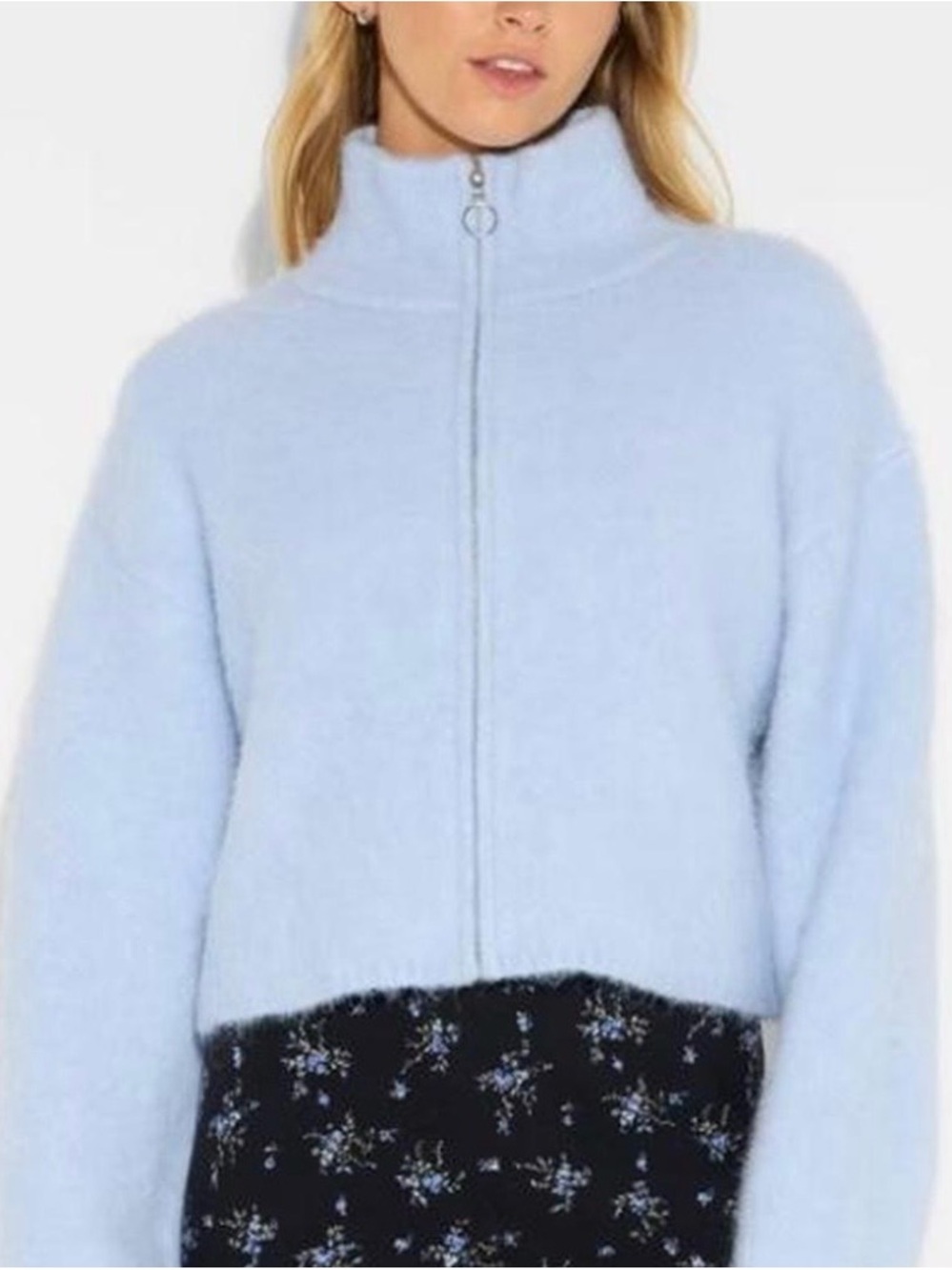 New w/Tags Women’s Wild Fable Full-Zip Mock Turtleneck Cardigan - Sz Med